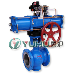 氣動偏心半球閥（帶三聯(lián)件、手輪機(jī)構(gòu)）
